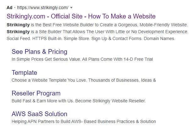 Strikingly谷歌廣告 Strikingly谷歌廣告